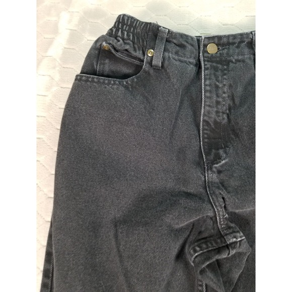LL Bean Original Fit Womens Sz 8 Fits 28x29 Black Jeans Tapered High Rise - Picture 3 of 13
